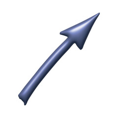 3d arrow symbol. Business clipart. Single element for design