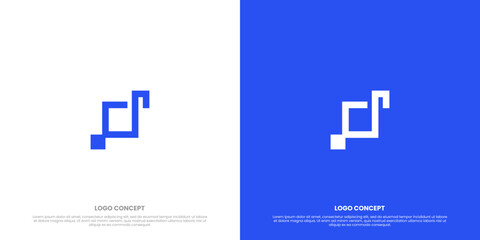 Obraz premium Modern Monogram P and F Combination Minimalist Logo Design. Usable for Branding, Identity, Emblems, and Corporate Symbols. Flat Vector Design Template Element.