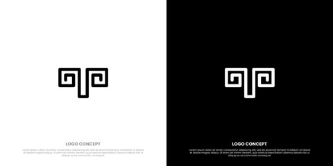 Elegant Monoline Goat Ornament Logo Design, Decorative Animal Icon, Flat Vector Logo Design Template Element