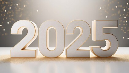 Happy New Year 2025 text design. 2025 happy new year background design.  Elegant and beautiful New Year 2025 number design.