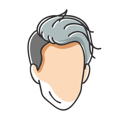 man hair icon, man hair vector illustration-simple illustration of man hair, perfect for man hair logos and icons