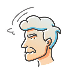 man head icon, man head vector illustration-simple illustration of man head, perfect for man head logos and icons