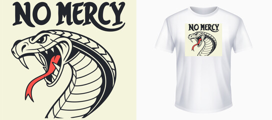 Scary Green Snake with Bloodshot Eyes and 'Any Antidote' Halloween T-Shirt Design. Angry Cobra Kai Neon Grunge Vector T-Shirt Design.