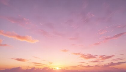 Fototapeta premium Dreamy, blurred pastel sky, pink to yellow hue , bokeh, gentle