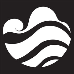 Water wave icon vector illustration design logo
