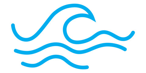 Water wave icon set collection