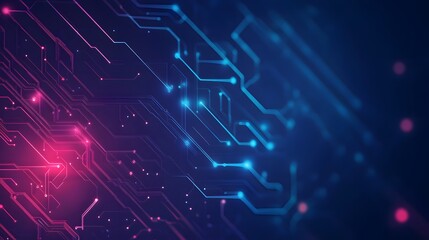 Obraz premium Futuristic Microchip on a High-Tech Blue Circuit Board, Representing Advanced Computing Technology and Digital Innovation in Modern Electronics.