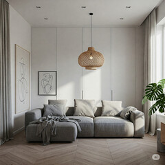 Scandinavian minimalist living room