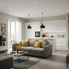 Scandinavian minimalist living room