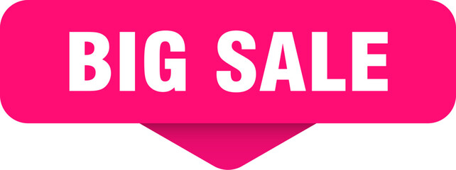 big sale sticker. big sale sign on transparent background