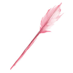 Artistic Arrow with Freeform Strokes in Delicate Rose Isolated on Transparent Background