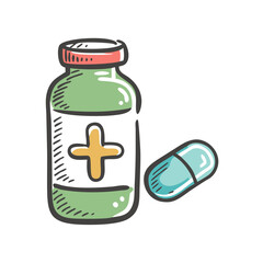 Fototapeta premium medicine icon, medicine vector illustration-simple illustration of medicine, perfect for medicine logos and icons
