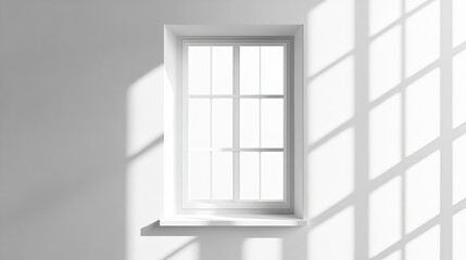 Bright Sunlight Through Window Pane Minimalist White Room Interior Design ray wall home beam pure   