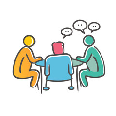 meeting icon, meeting vector illustration-simple illustration of meeting, perfect for meeting logos and icons