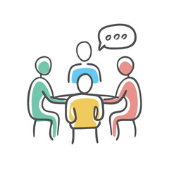 meeting icon, meeting vector illustration-simple illustration of meeting, perfect for meeting logos and icons
