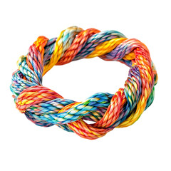 Artistic Woven Bracelet with a Freeflowing Design Isolated on Transparent Background