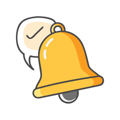 message bell icon, message bell vector illustration-simple illustration of message bell, perfect for message bell logos and icons