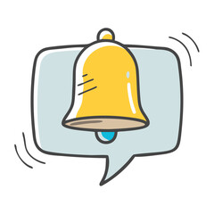 message bell icon, message bell vector illustration-simple illustration of message bell, perfect for message bell logos and icons