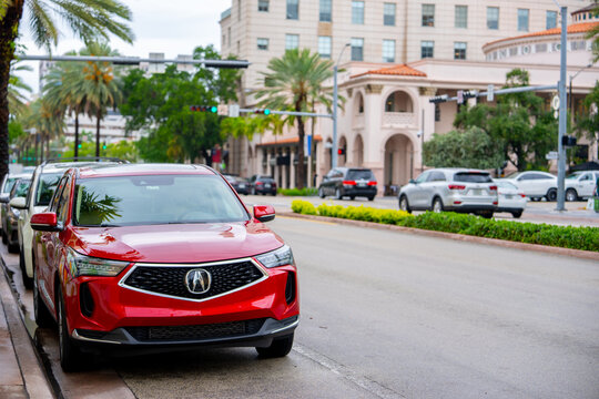 2024 red Acura RDX SUV vehicle