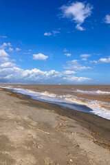 Clouds over the beach in Torremolinos, Spain
