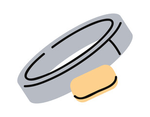 Dog collar hand drawn accessory