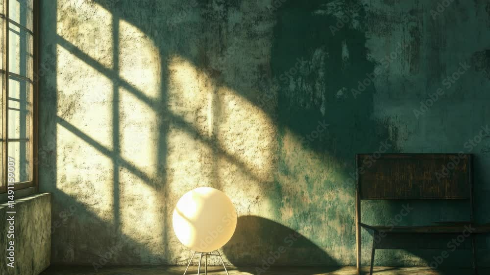 Poster a simple chair sits next to a window in a cozy room, perfect for reading or relaxation