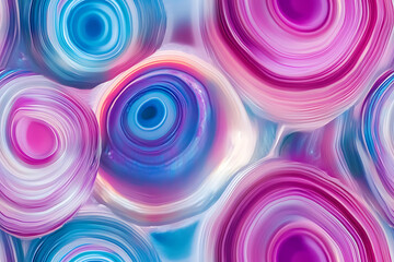 Fototapeta premium Abstract swirls of pink purple and blue tones creating a mesmerizing and fluid pattern design element
