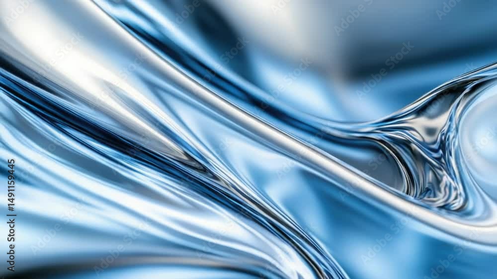Poster close up of a shiny metal surface with reflections and details