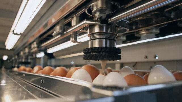 Machine for cracking eggs, manufacture
