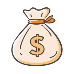 money bag icon, money bag vector illustration-simple illustration of money bag, perfect for money bag logos and icons