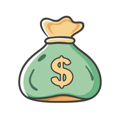 money bag icon, money bag vector illustration-simple illustration of money bag, perfect for money bag logos and icons
