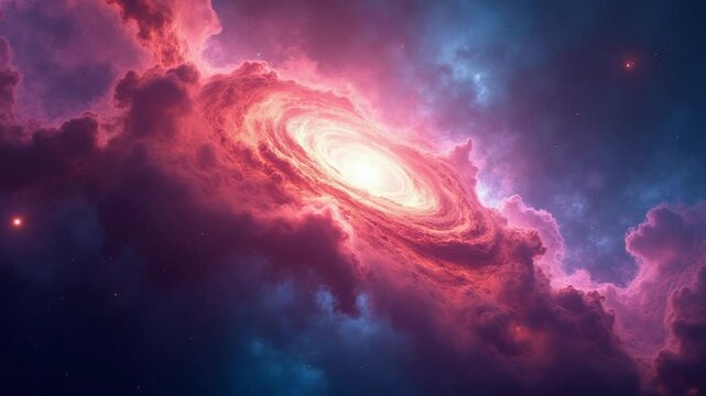 A vibrant and colorful nebula in outer space