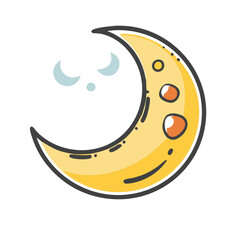 moon icon, moon vector illustration-simple illustration of moon, perfect for moon logos and icons