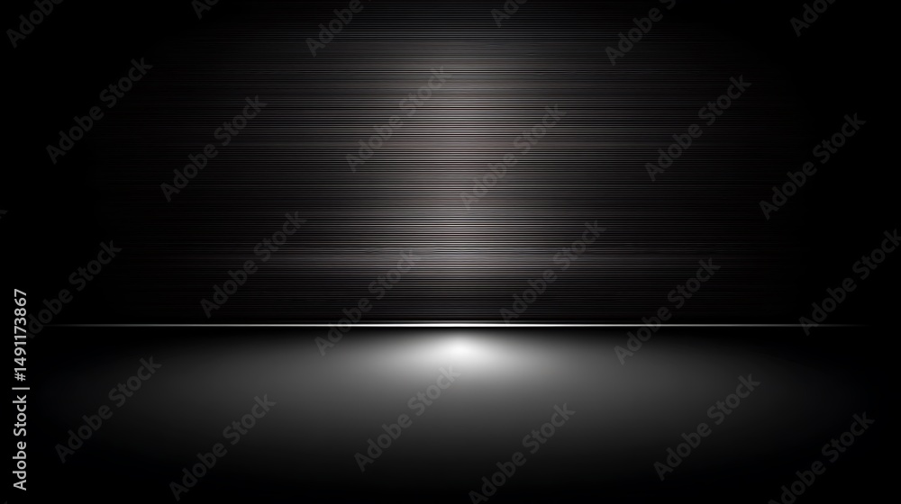 Poster a dark and mysterious stage setting with subtle lighting effects