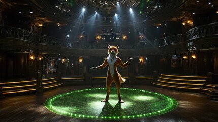 Sing 2:  A Fox on Stage,  Illuminated Ballroom