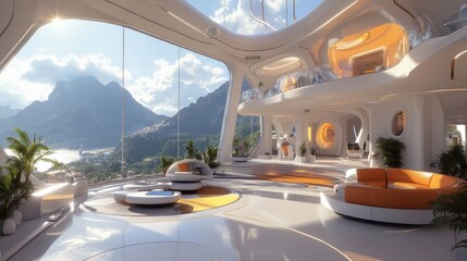 Futuristic Mountaintop Villa with Panoramic Views
