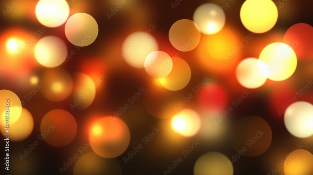 Aufkleber soft glowing orbs in abstract background with warm tones and lights