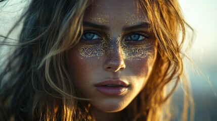 Golden Goddess: A Portrait of Beauty and Mystery