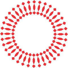 Obraz premium red and white round frame
