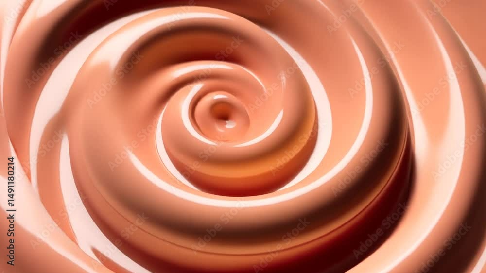 Poster soft pink paint swirl creates depth with looping lines and highlights texture