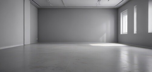 Fototapeta premium Empty grey gradient room, perfect for showcasing products or interiors , presentation, showcase, grey