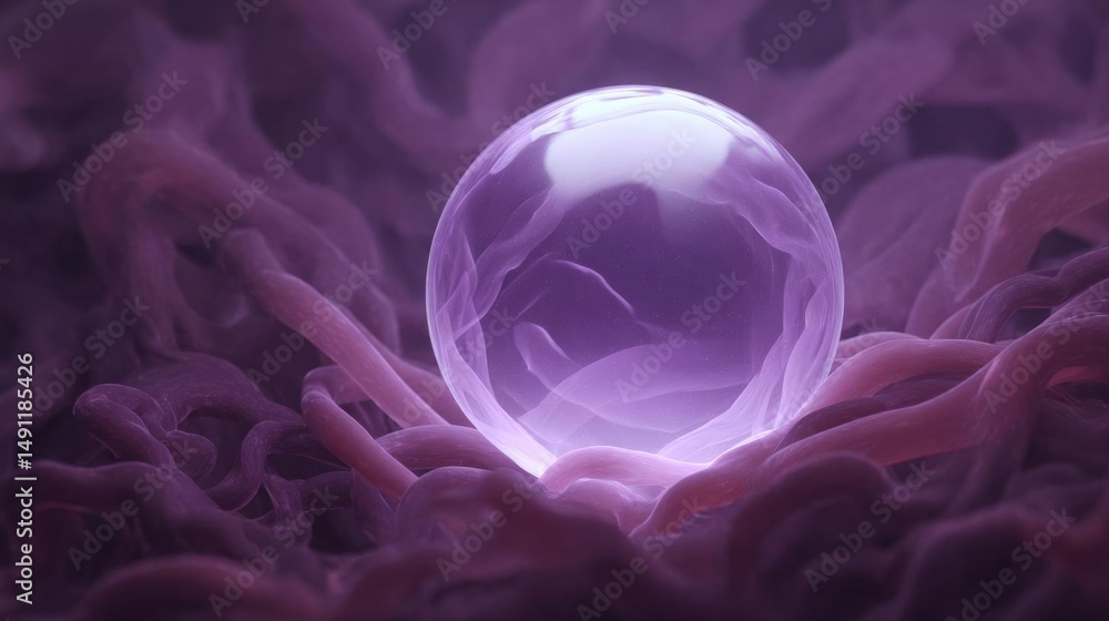 Poster close-up of a spherical object, which appears to be a sphere or a sphere of some kind. the sphere is