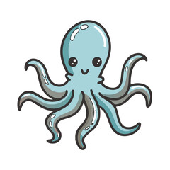 octopus icon, octopus vector illustration-simple illustration of octopus, perfect for octopus logos and icons