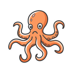 octopus icon, octopus vector illustration-simple illustration of octopus, perfect for octopus logos and icons