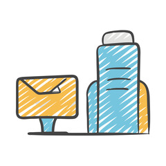 office icon, office vector illustration-simple illustration of office, perfect for office logos and icons