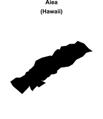 Aiea (Hawaii) blank outline map
