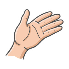 open palm hand icon, open palm hand vector illustration-simple illustration of open palm hand, perfect for open palm hand logos and icons