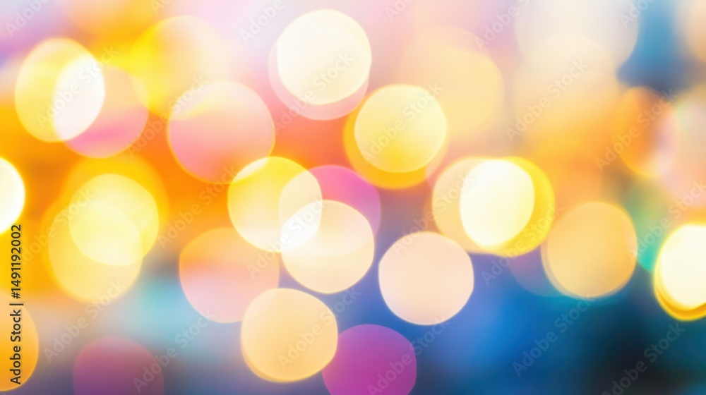 Poster soft colorful bokeh background with blurred lights and dreamy feel