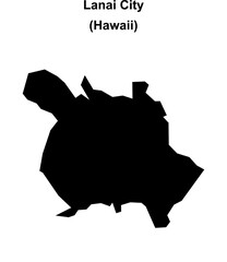 Lanai City (Hawaii) blank outline map