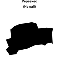 Pepeekeo (Hawaii) blank outline map